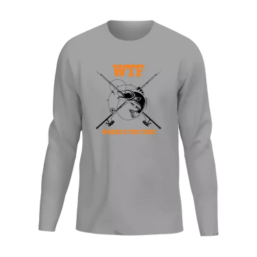 WTF Where's The Fish Men Long Sleeve Shirt